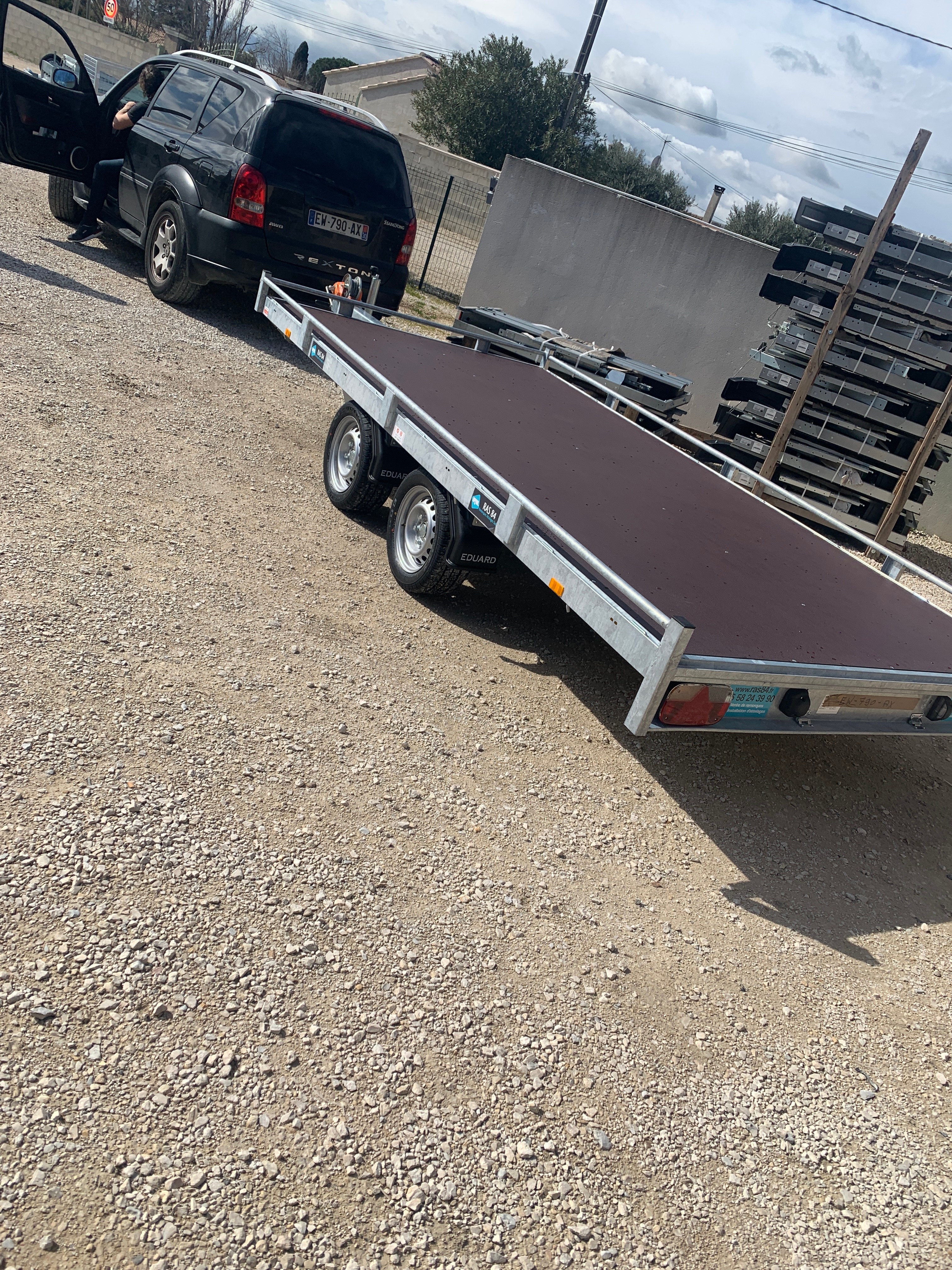 remorque porte voiture multiusage 4000X2000 2700KG RAS84 Remorques