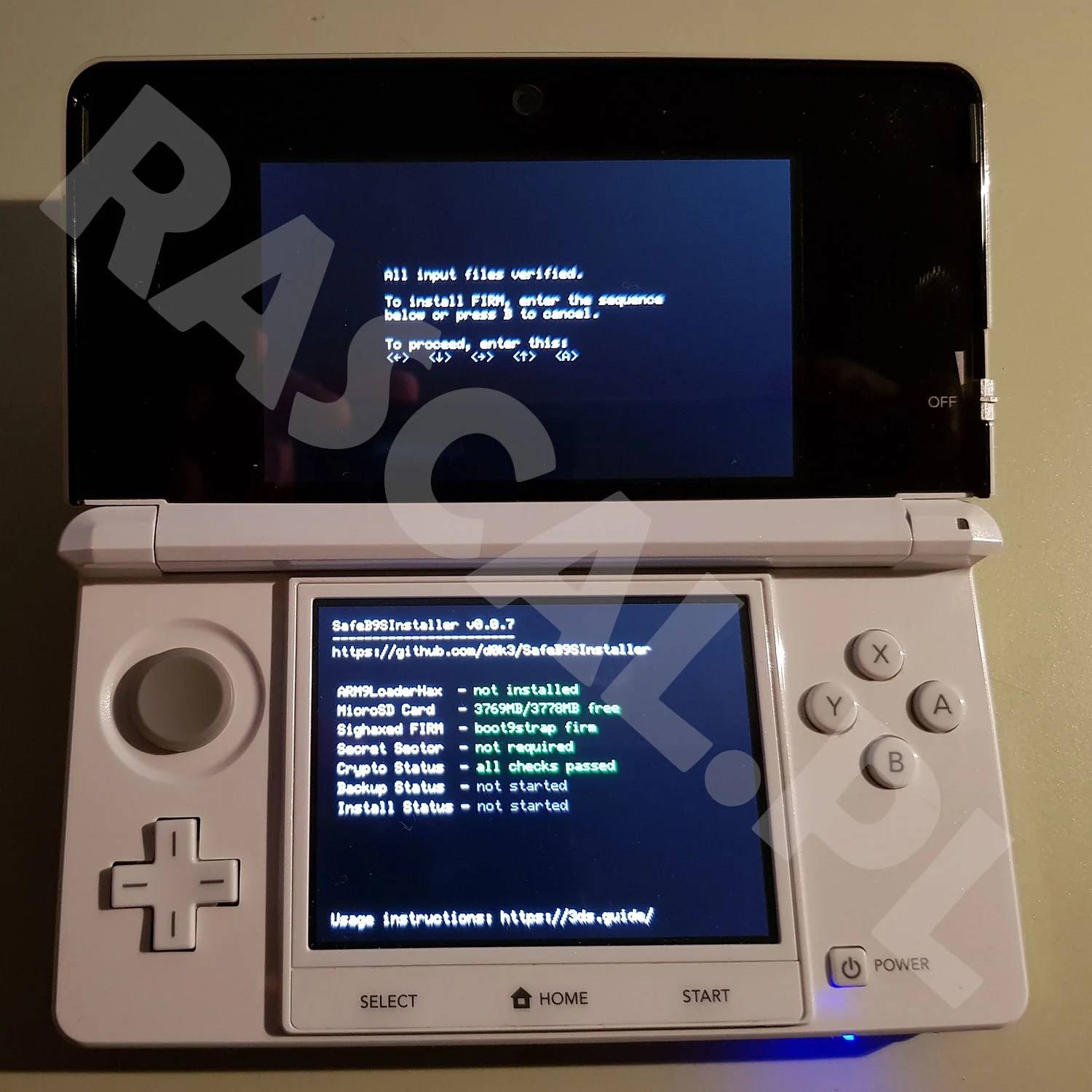 Nintendo 3DS CFW Luma instalacja boot9strap / soundhax Rascal Blog