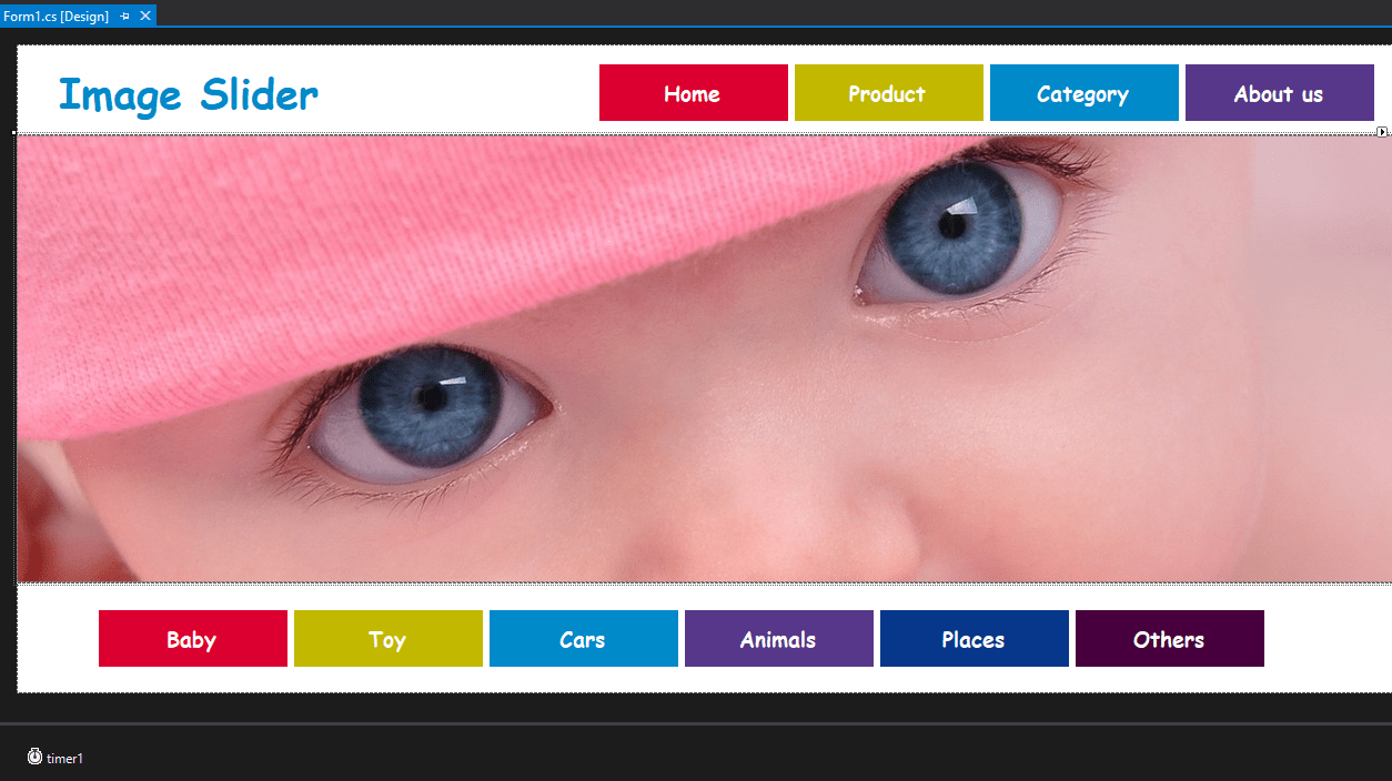 Image Slider in Windows form Application C Rashi Code