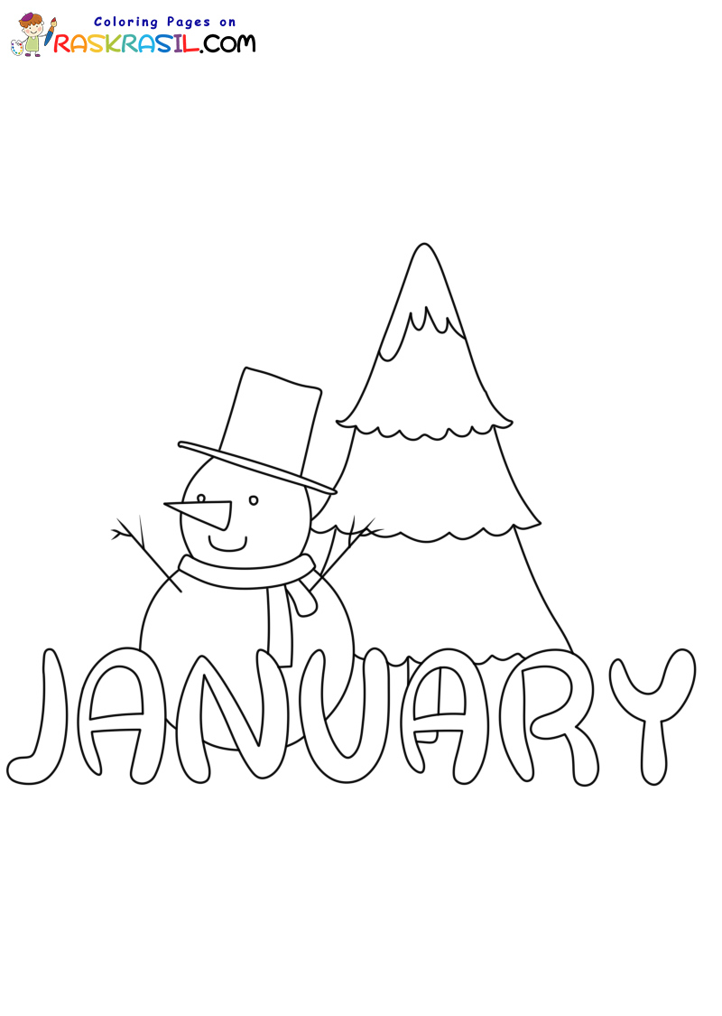 January Coloring Pages