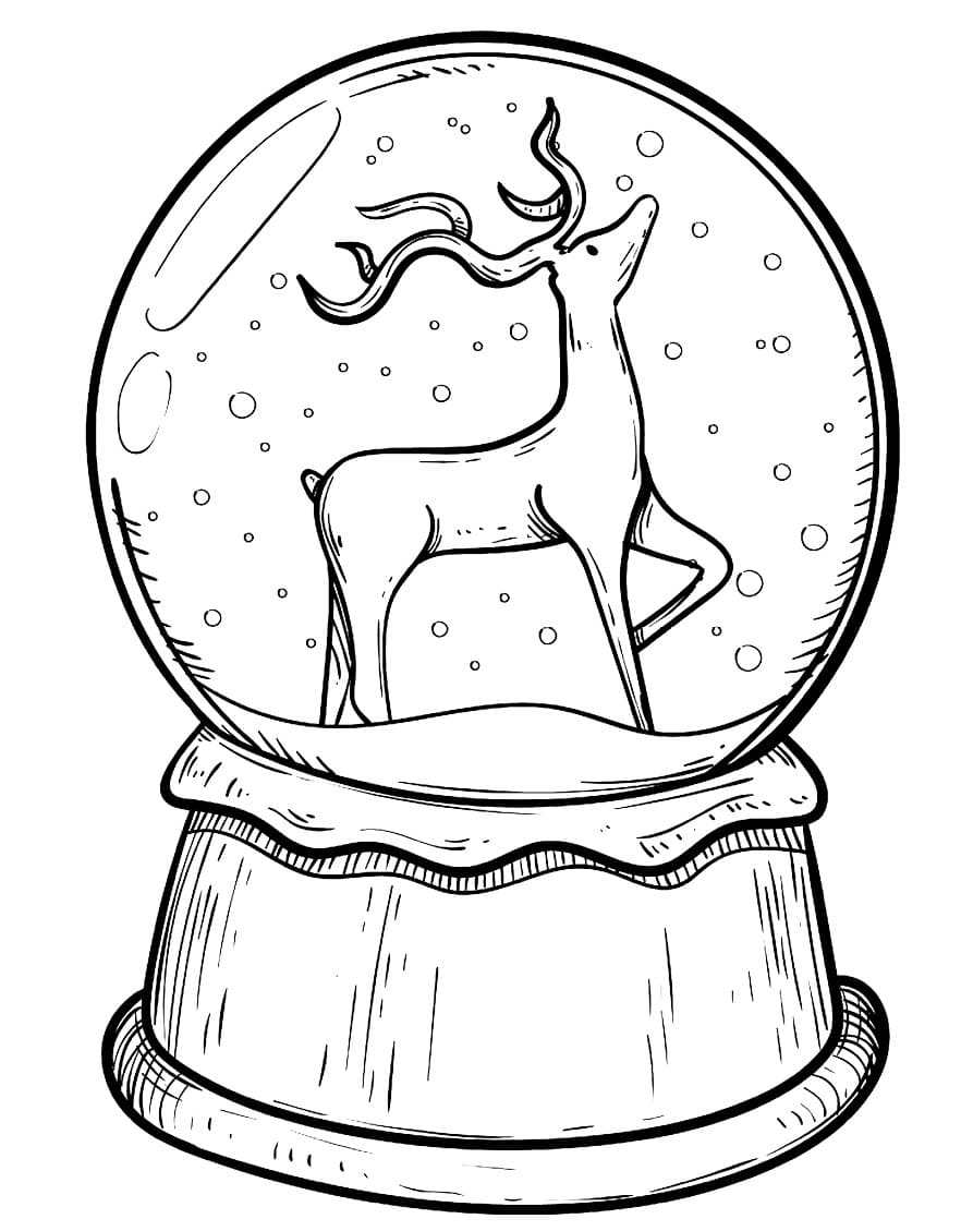 Snowglobe Coloring Pages