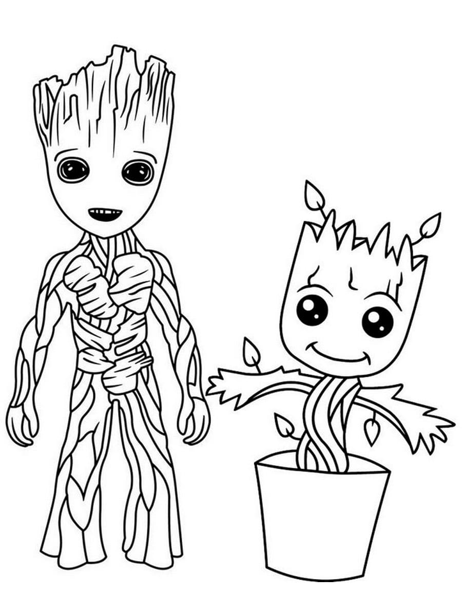 Groot Coloring Pages