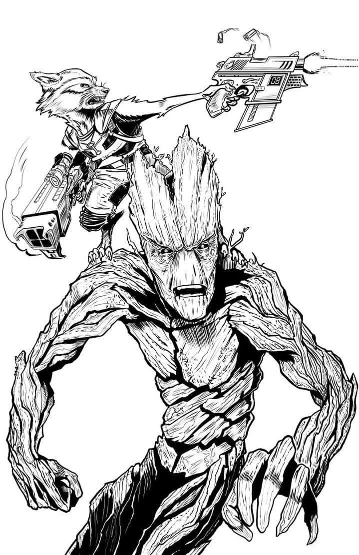 Groot Coloring Pages