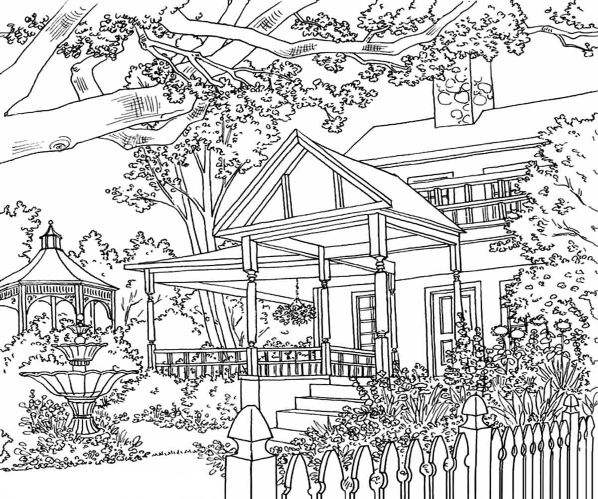 Coloriage Jardin à imprimer