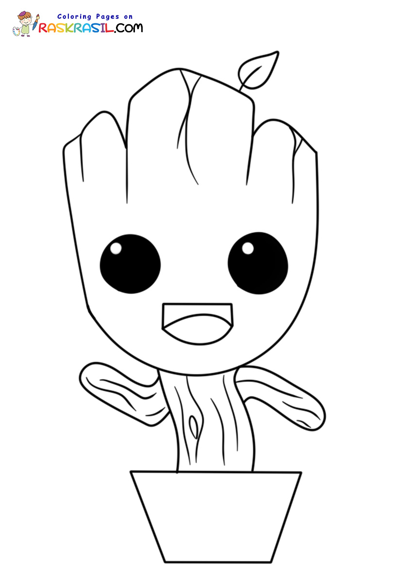 Groot Coloring Pages