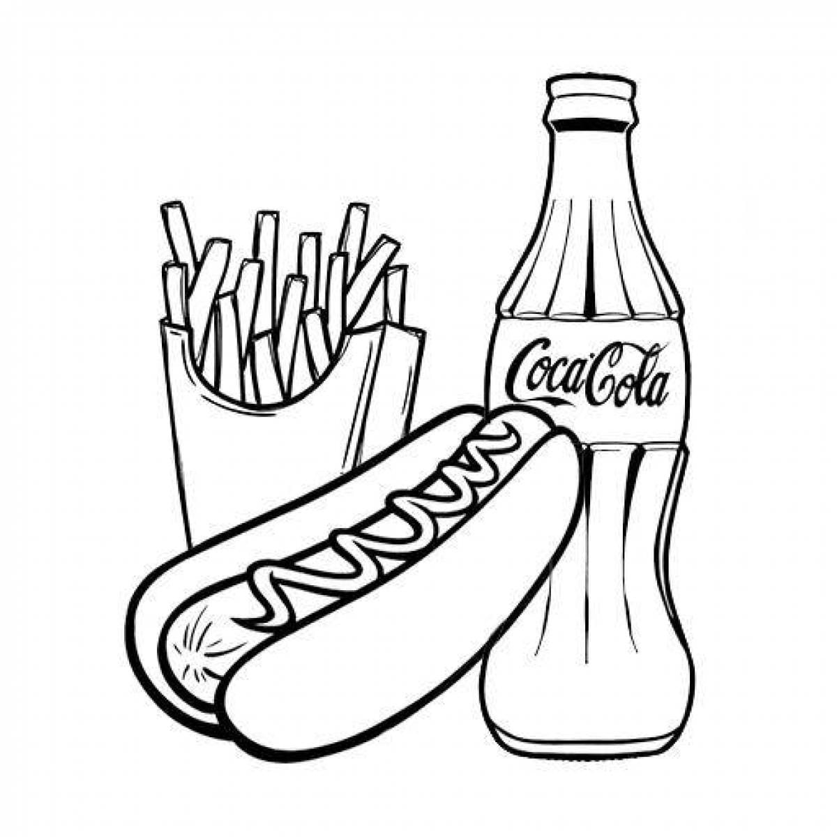 Hot Dog Coloring Pages