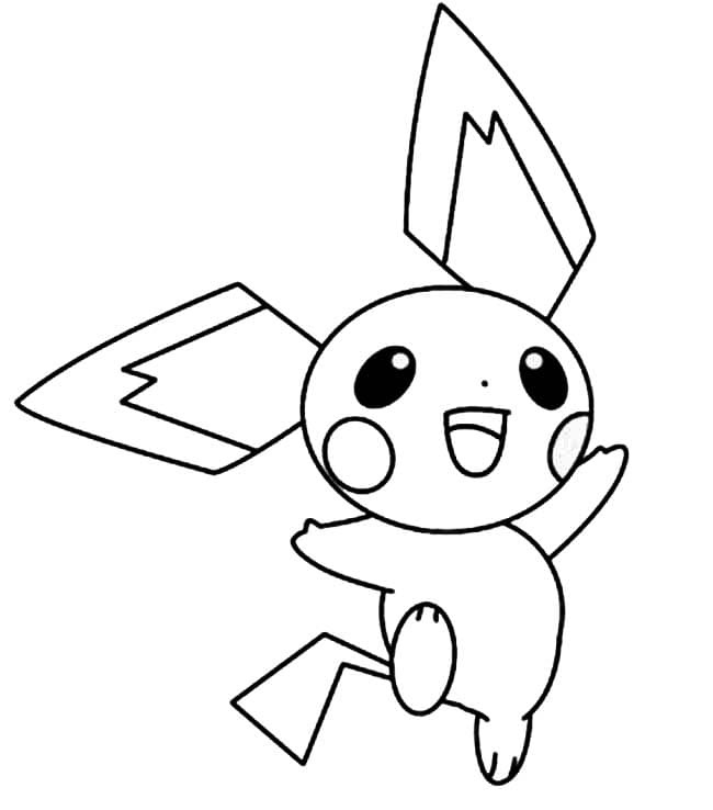 Pikachu And Pichu Coloring Pages