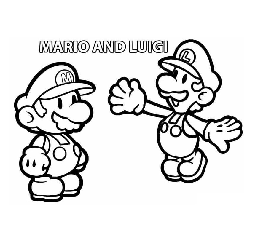 Dibujos de Mario y Luigi para Colorear