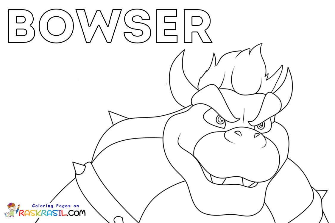 Paper Bowser Coloring Pages