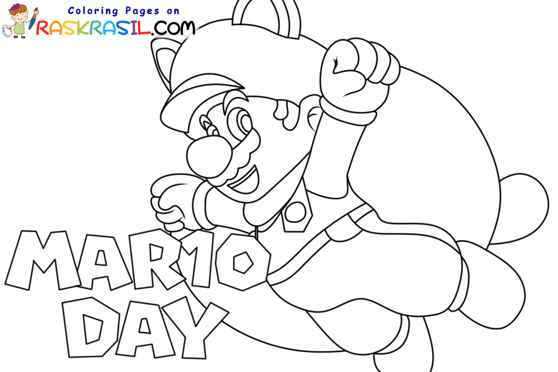 Mario Day Coloring Pages