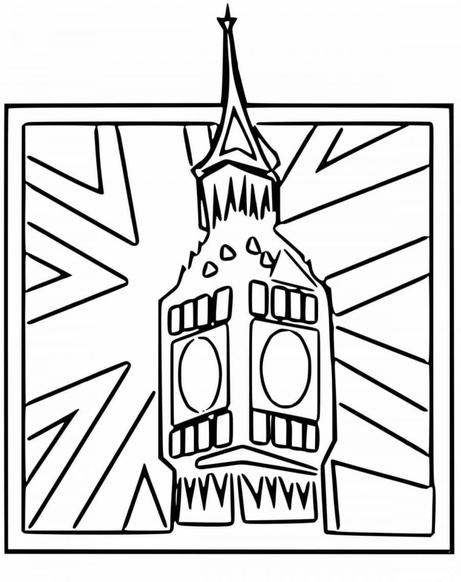 London Flag Coloring Page