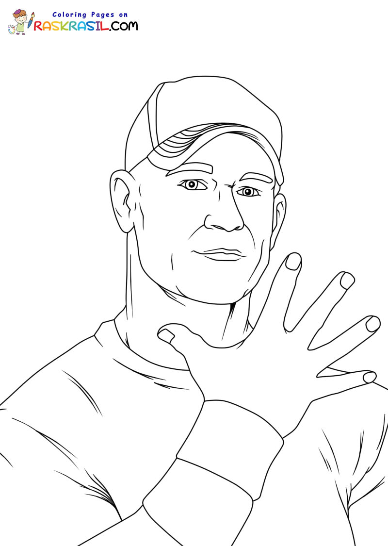 John Cena Coloring Pages Printable Sketch Coloring Page