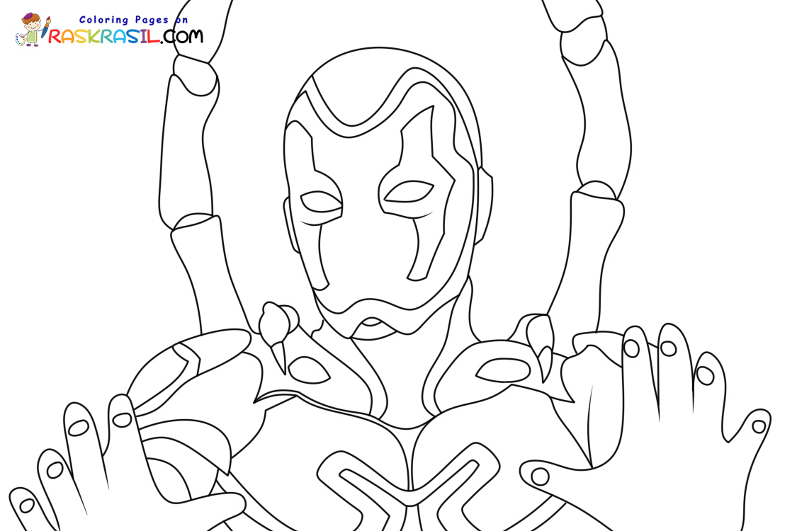 Blue Beetle Coloring Pages