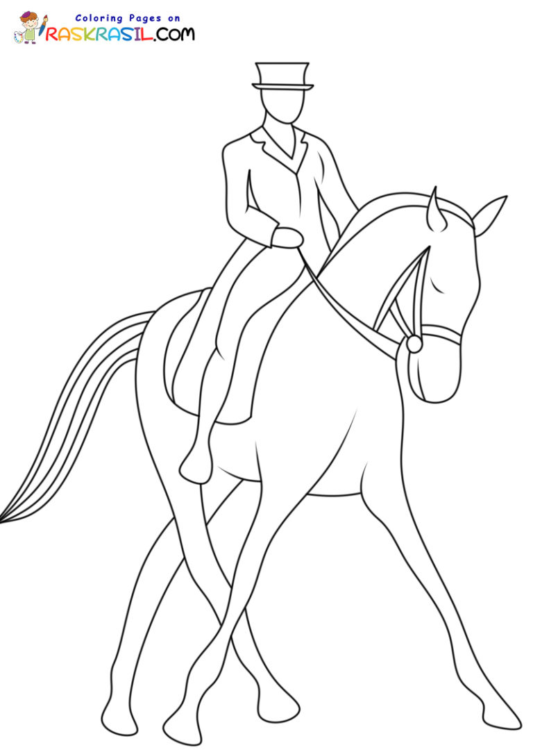 Horse and Rider Coloring Pages
