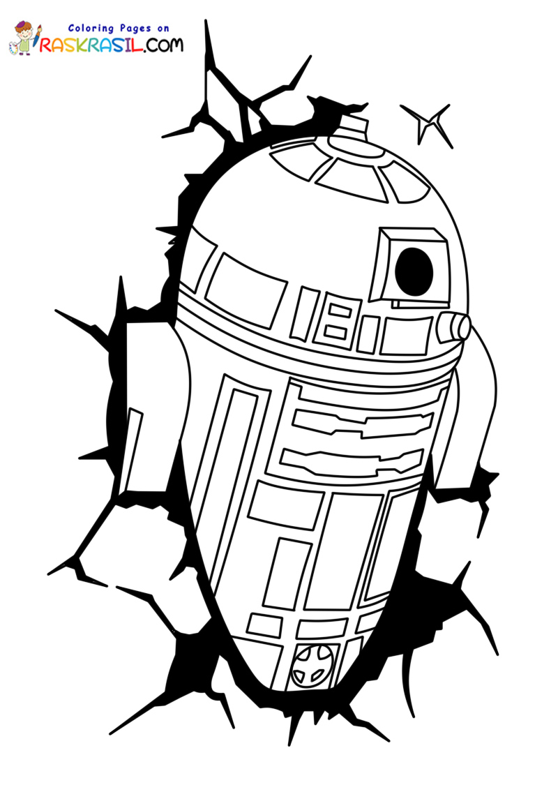 R2D2 Coloring Pages