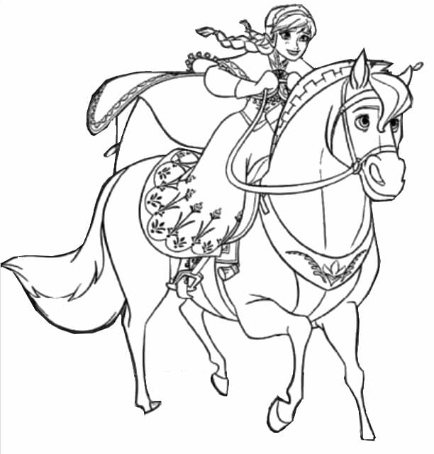Water Horse Frozen 2 Coloring Page