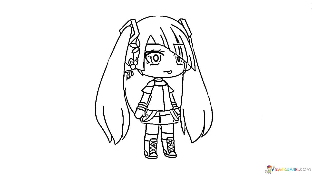 Gacha Life Ausmalbilder. Bilder vom Spiel. Kostenlos drucken