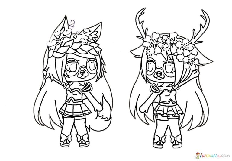 Gacha Life Pages à colorier. Images du jeu. Imprimer gratuitement
