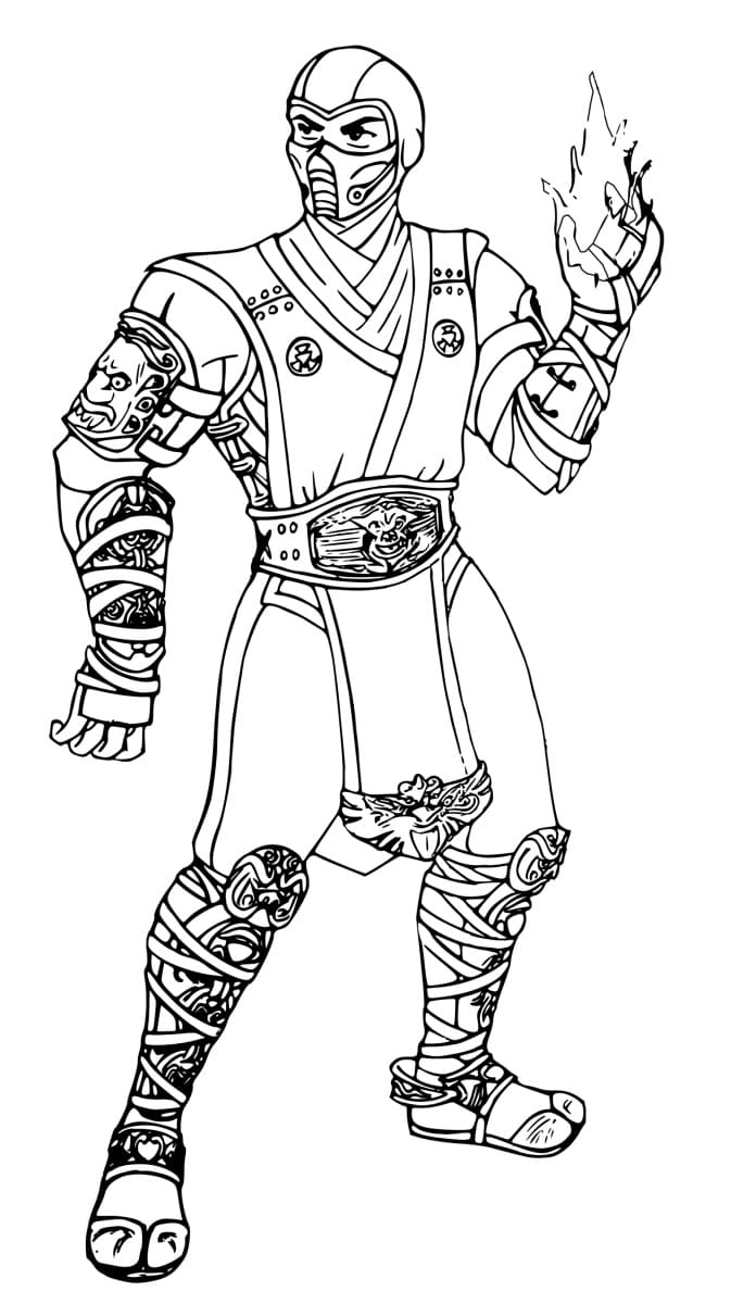 Sub Zero Mortal Kombat Coloring Pages