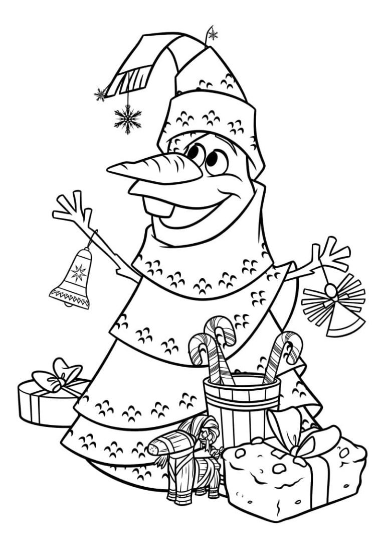 Coloriage Olaf. Imprimer bonhomme de neige de Frozen