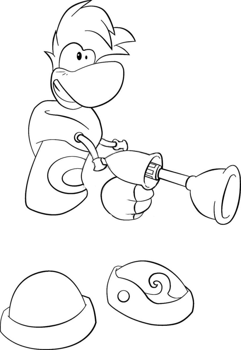 Ausmalbilder Rayman. Zeichen aus dem Spiel drucken
