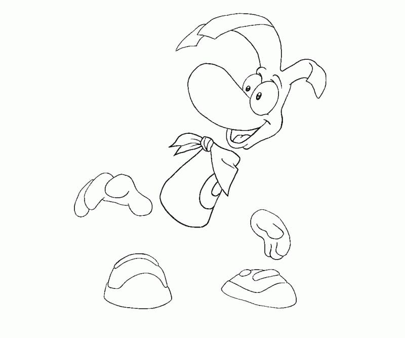 Ausmalbilder Rayman. Zeichen aus dem Spiel drucken
