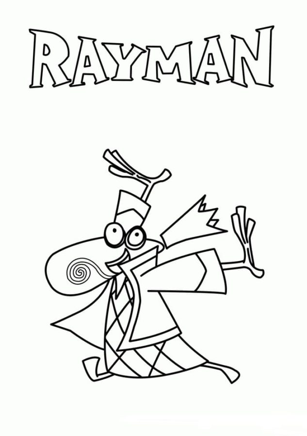 Ausmalbilder Rayman. Zeichen aus dem Spiel drucken
