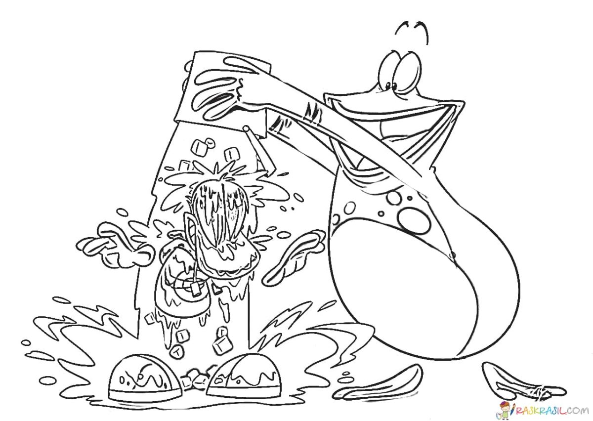 Ausmalbilder Rayman. Zeichen aus dem Spiel drucken