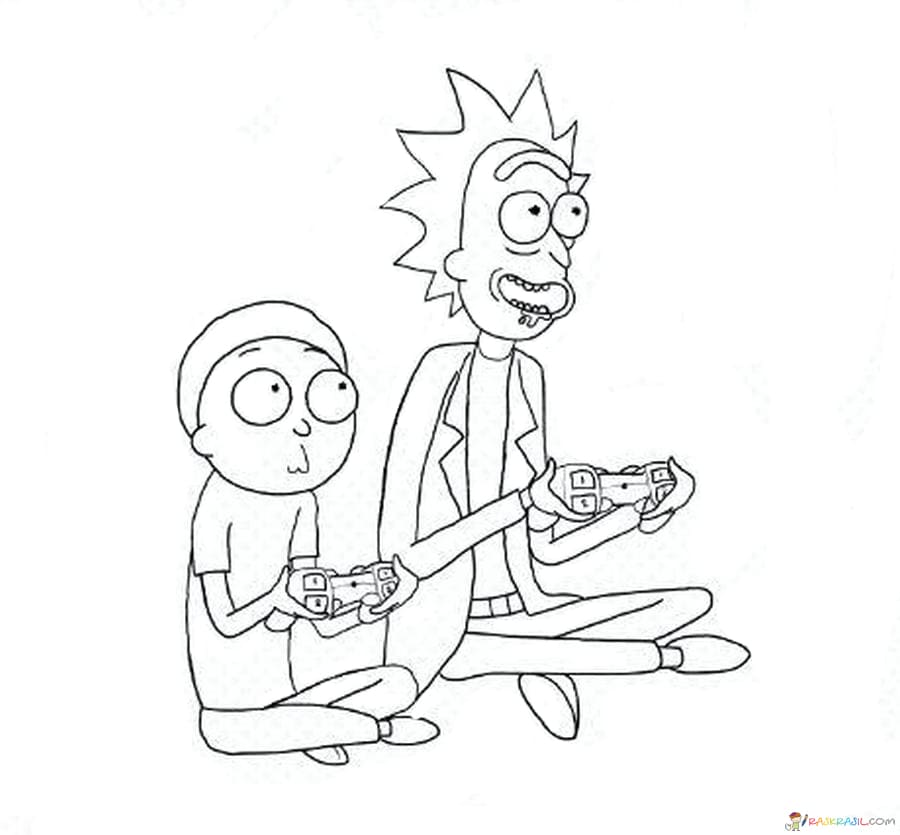Coloriage Rick et Morty. Imprimez des images intergalactiques ici
