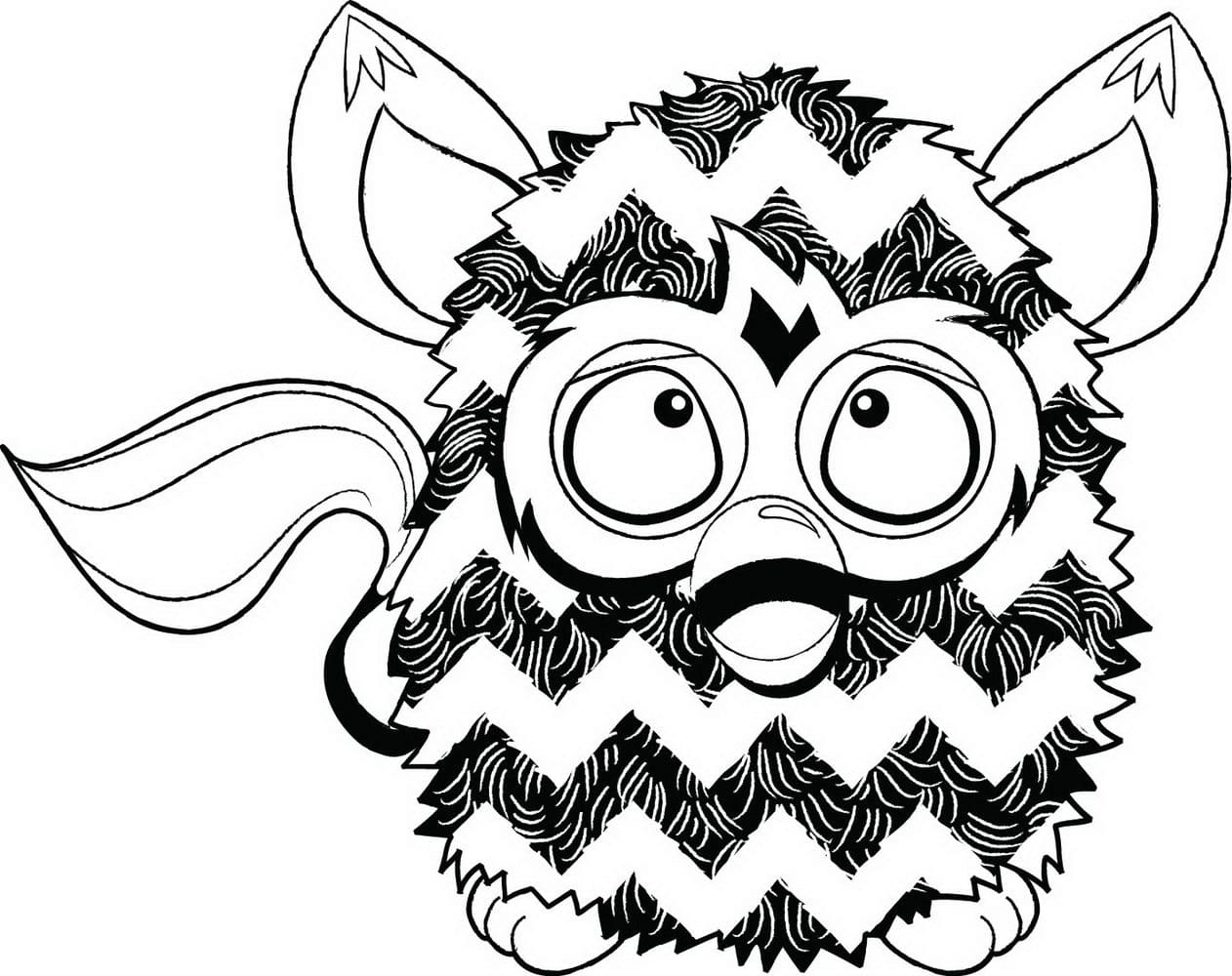 Coloriage Furby. Imprimer gratuitement des animaux