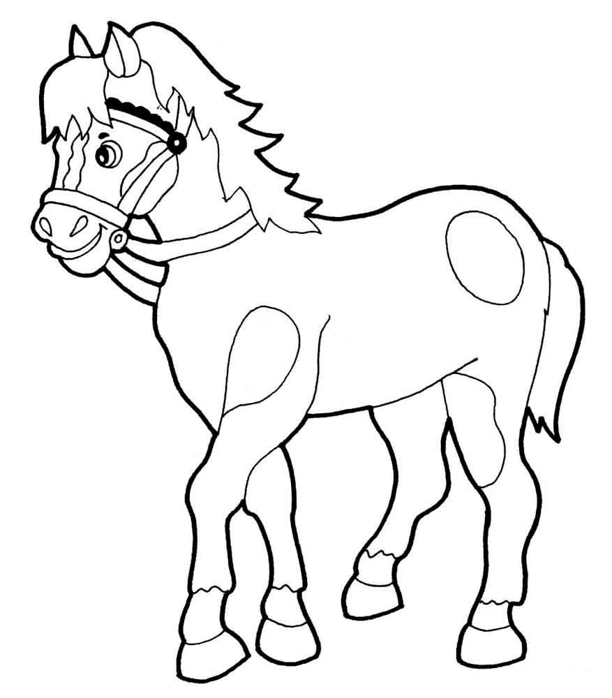 Desenhos para colorir Cavalo. Grande coleção, 100 peças. Imprimir online