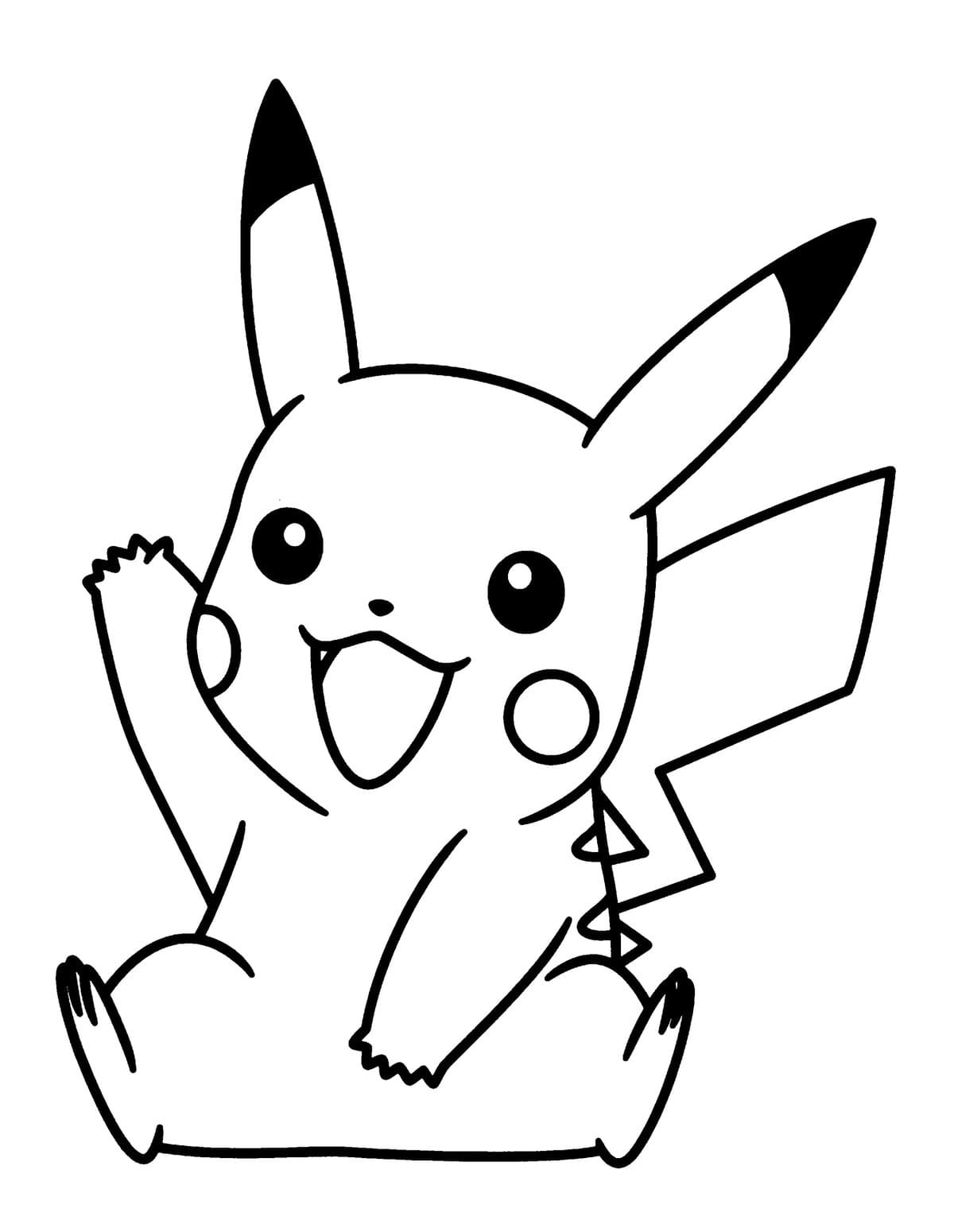 Ausmalbilder Pikachu und andere Pokemon. Kostenlos drucken, 100 Bilder
