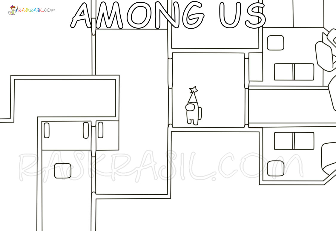 Among Us Map Coloring Pages Coloring Pages For Kids vrogue.co