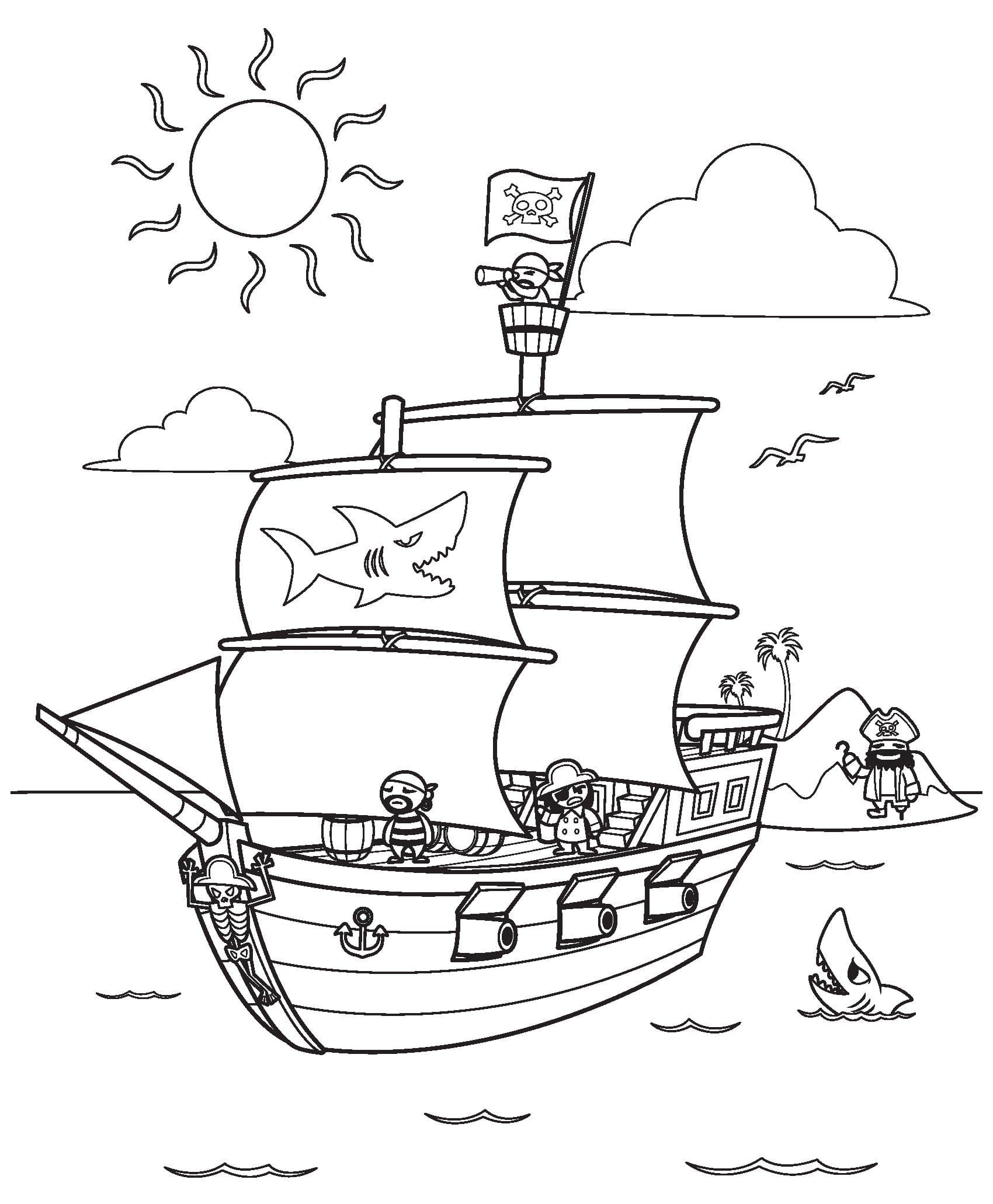 62 Piratenschiff Ausmalbild Ausmabilder 2021