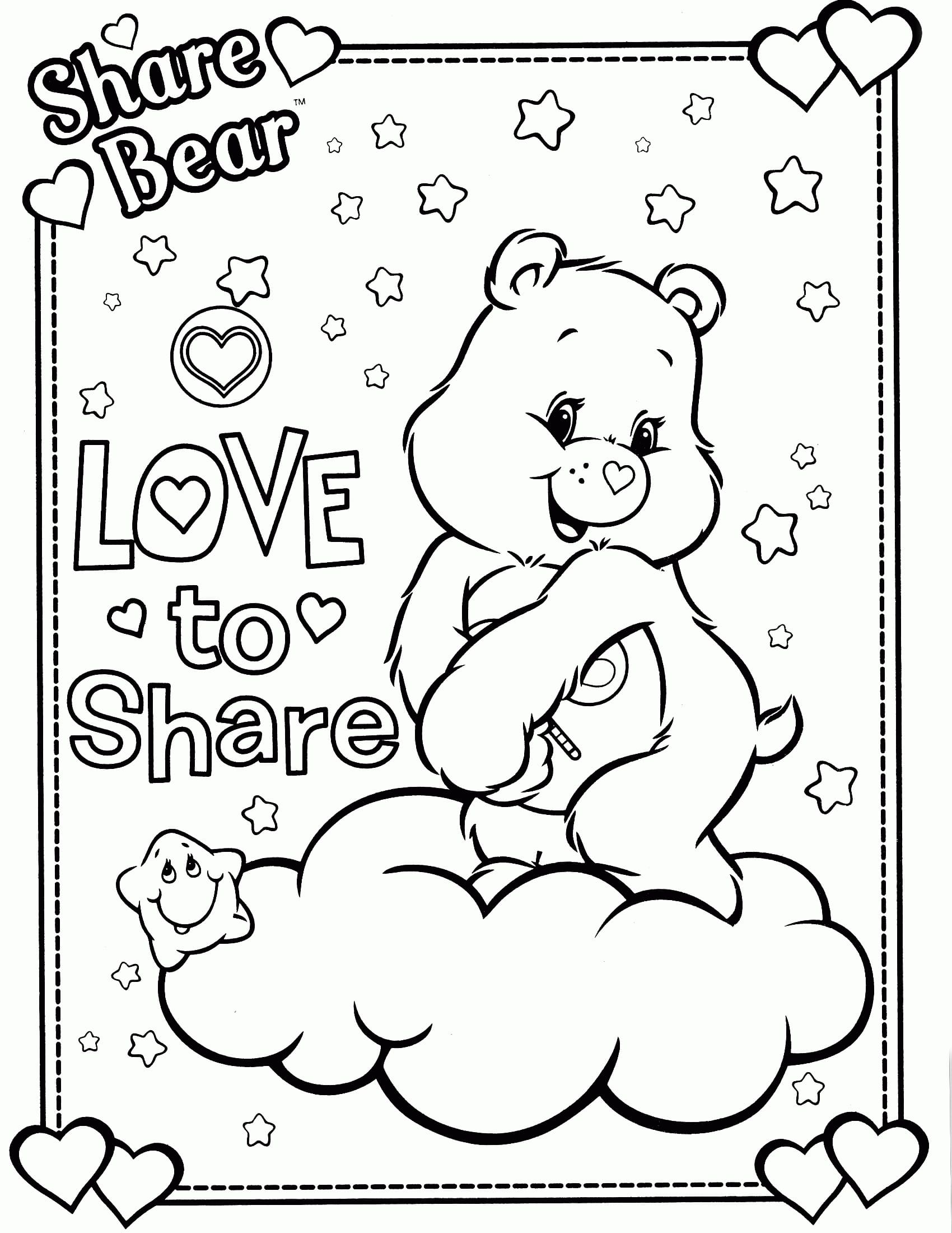 Best Care Bear Coloring Pages