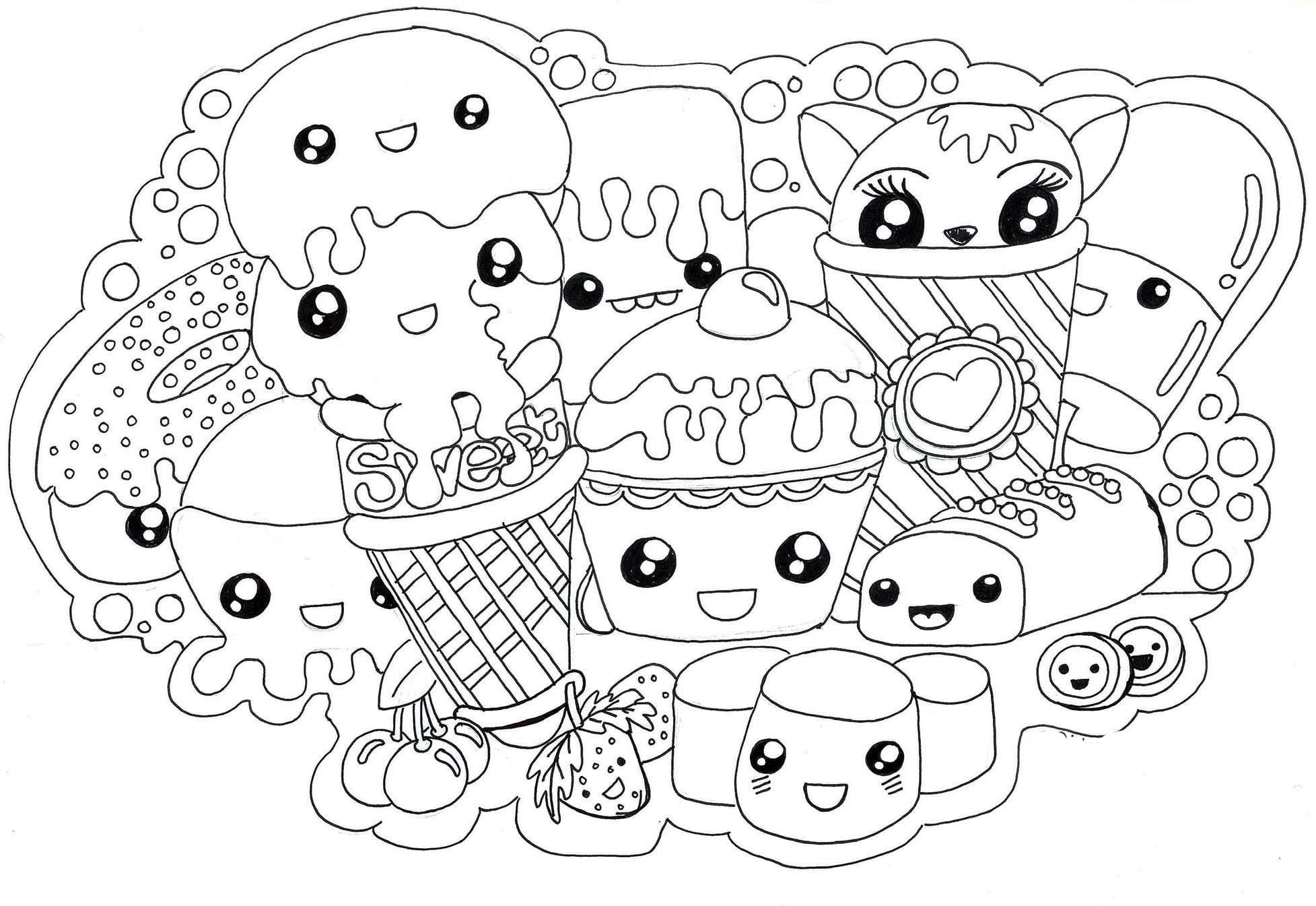 printable cute food coloring pages updated 2022 cute food coloring