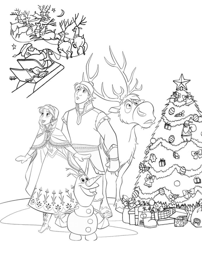 Frozen Christmas Coloring Pages 30 images Free Printable