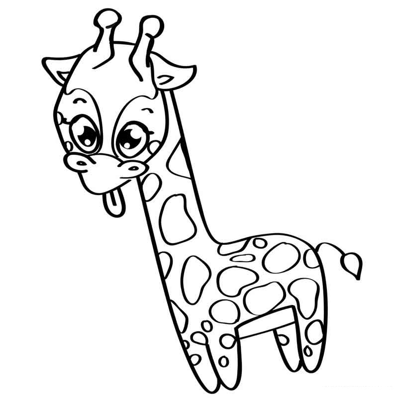 Coloring Pages Of Baby Giraffes