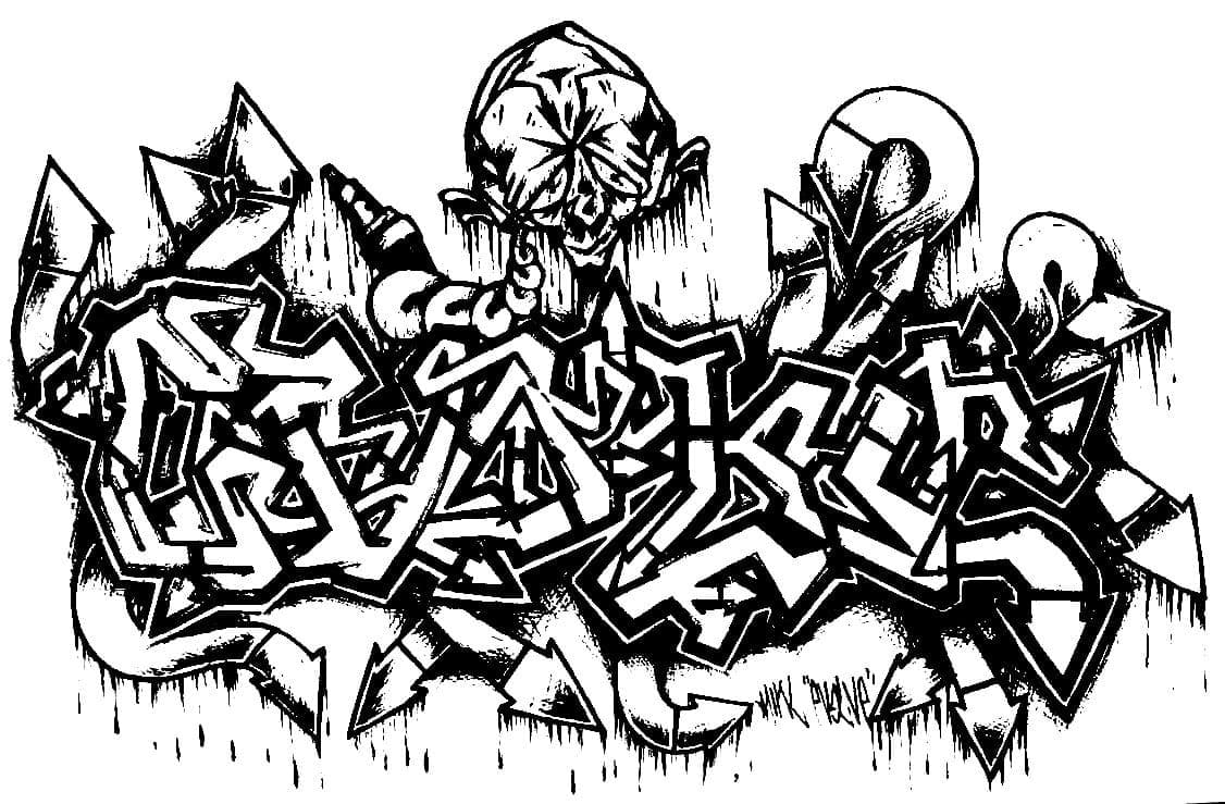 Graffiti Coloring Pages Adults