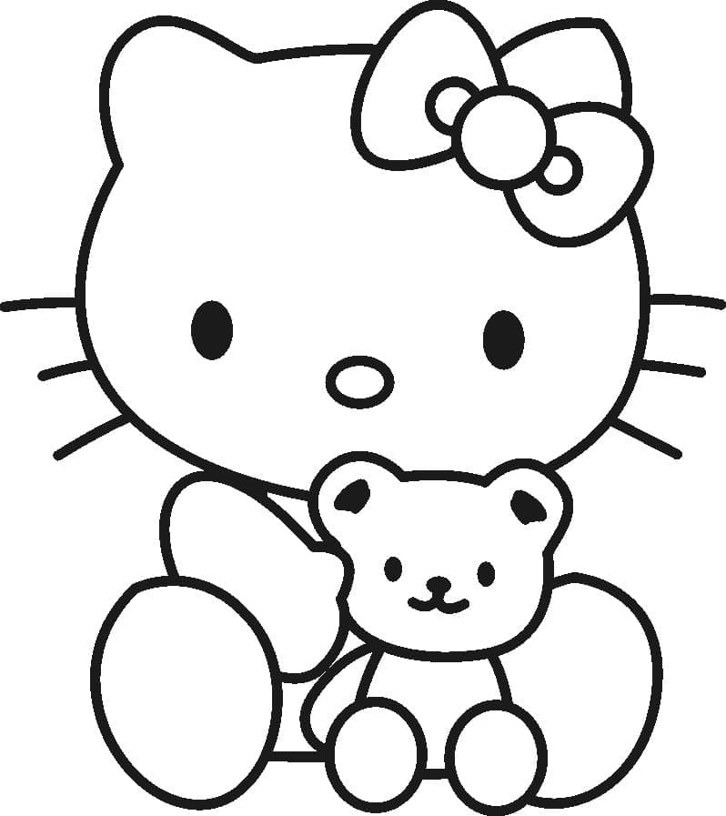 Princess Hello Kitty Coloring Pages
