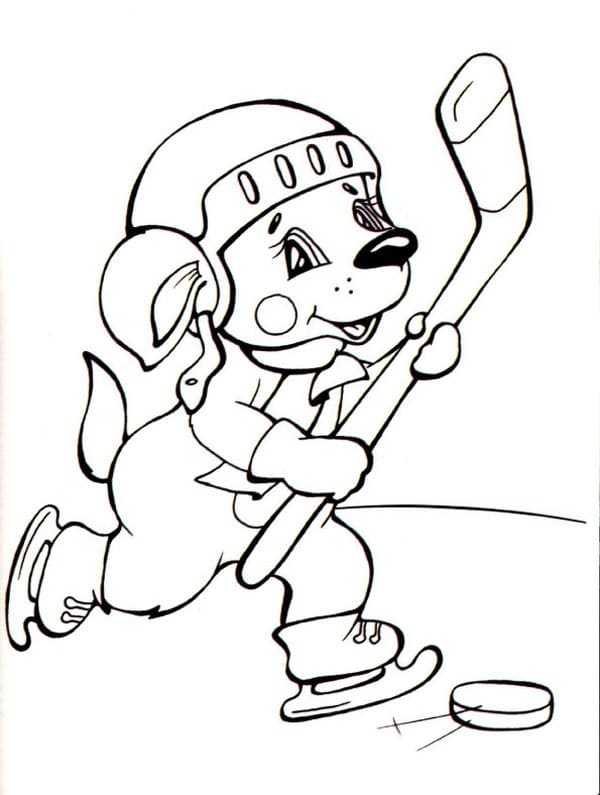 Hockey Net Coloring Page