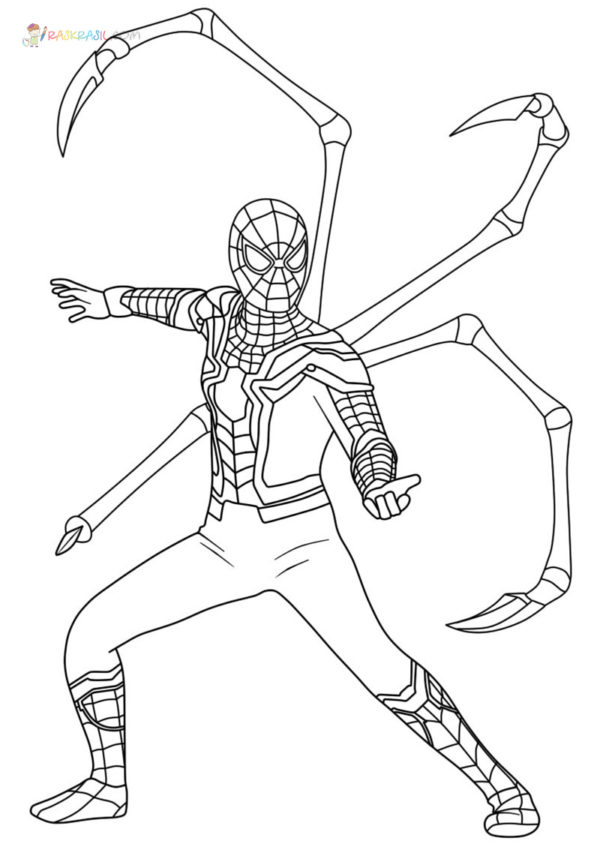 Iron Spiderman Coloring Pages