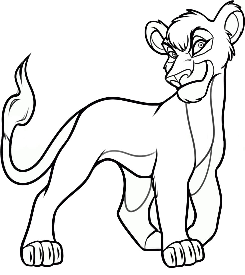 Lion King 2 Coloring Pages Zira