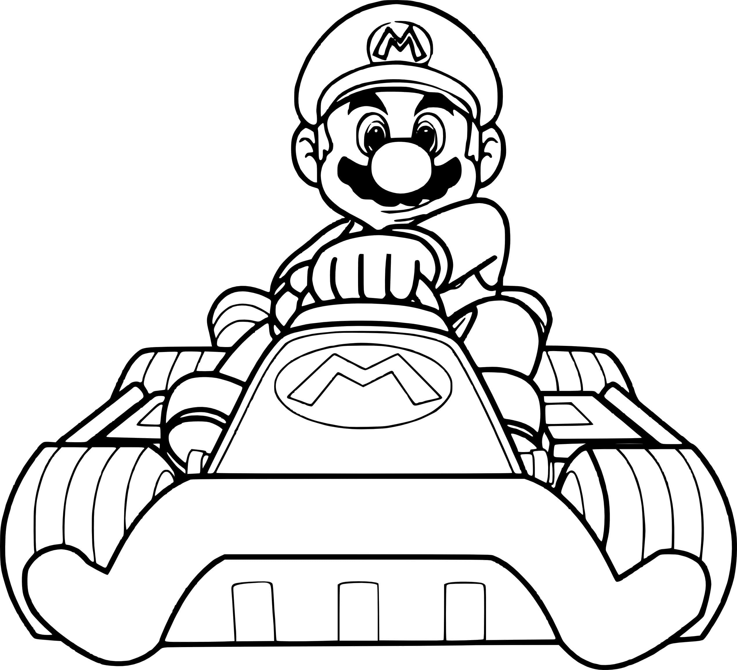 Ausmalbilder Mario Kart Yoshi