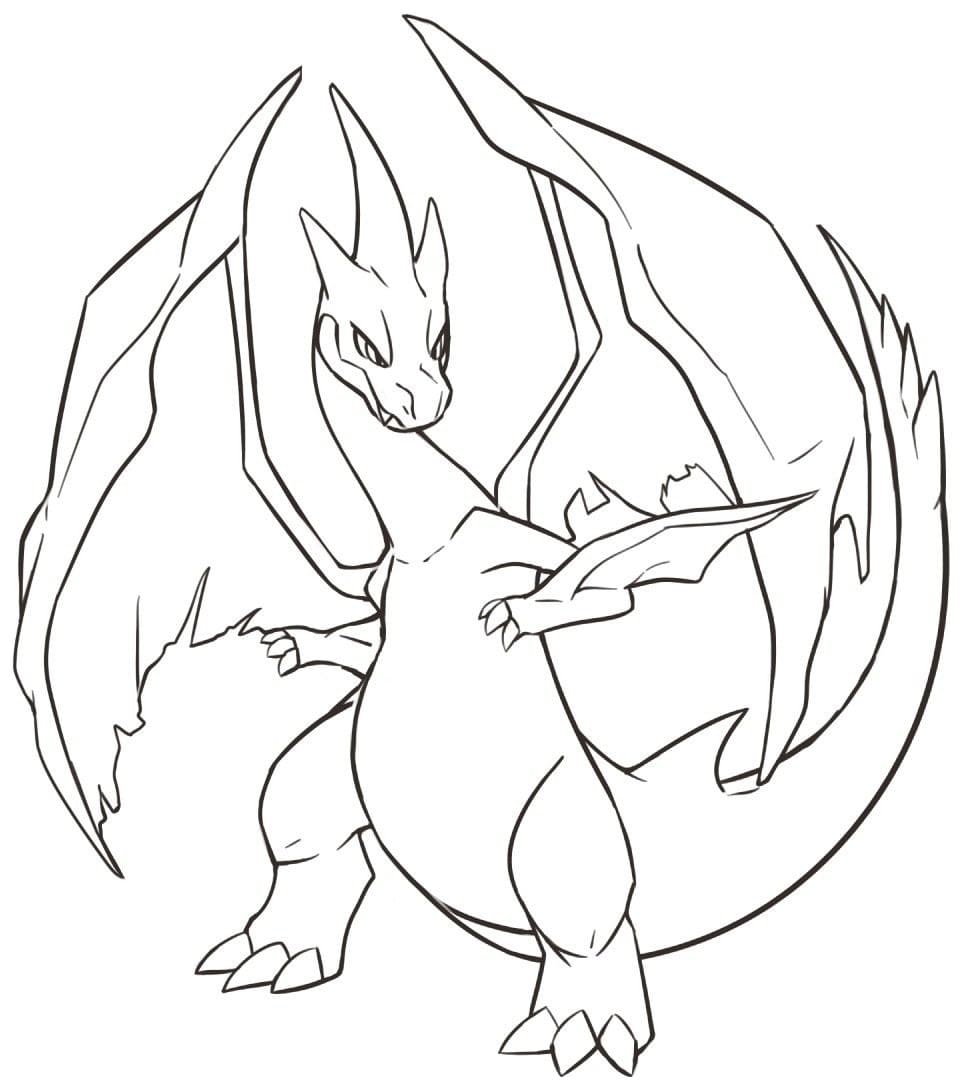 Mega Charizard Pokemon Coloring Pages