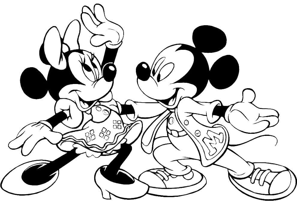 Mickey And Minnie Mouse Wedding Coloring Pages