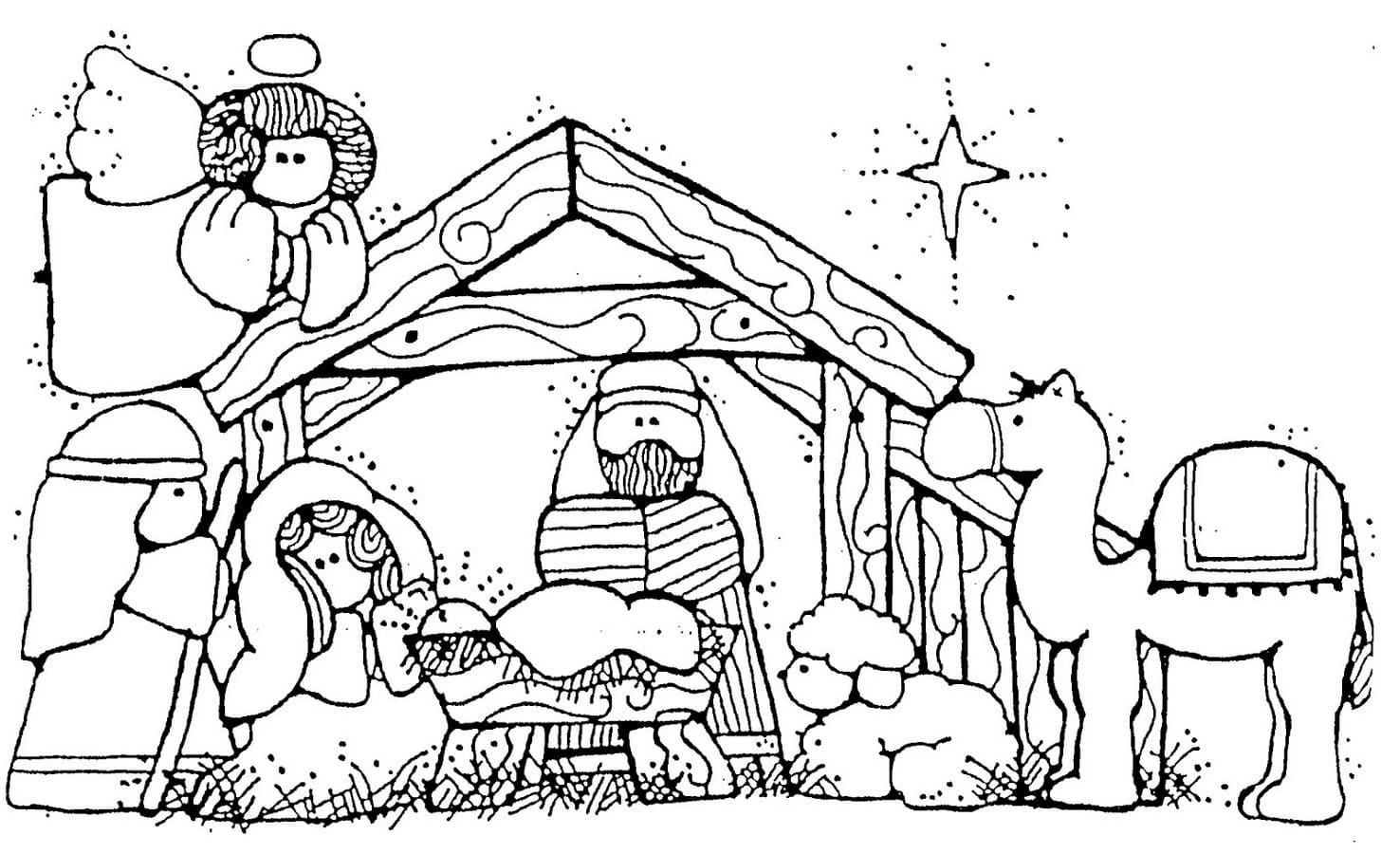 Christmas Coloring Pages Nativity Printable