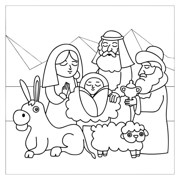 Nativity Coloring Pages 100 Pictures Free Printable
