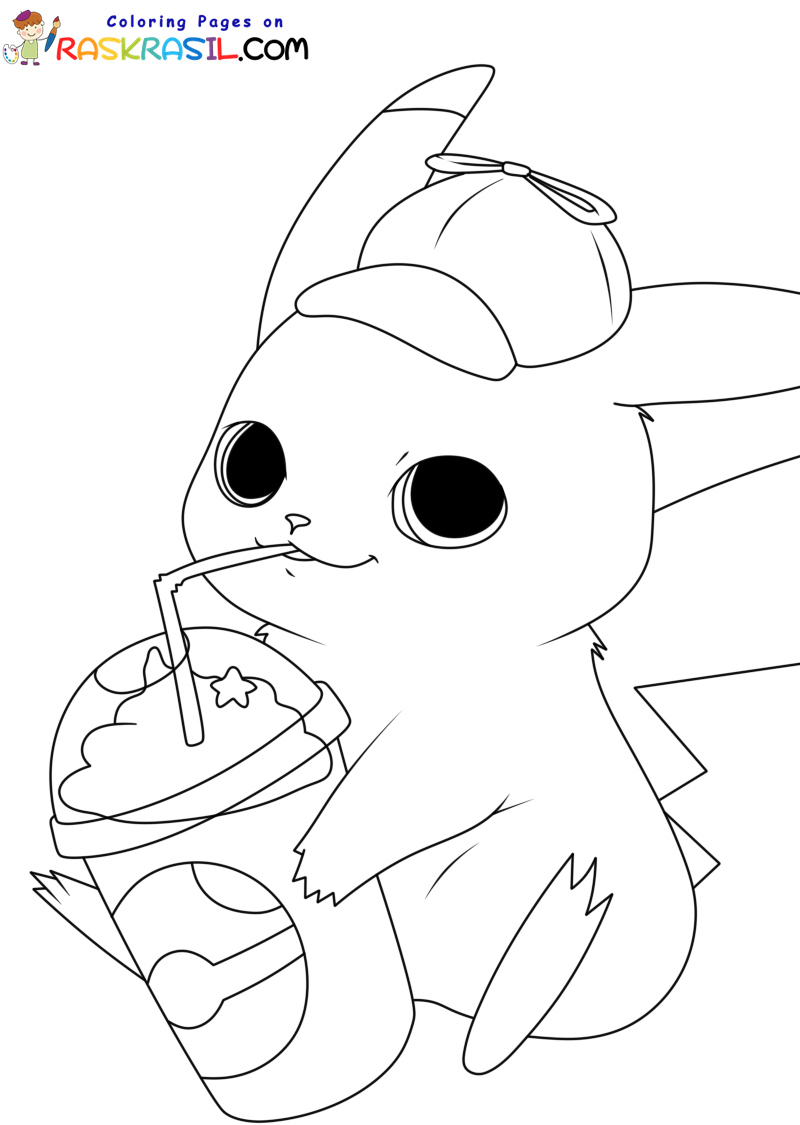 Pikachu Christmas Coloring Pages
