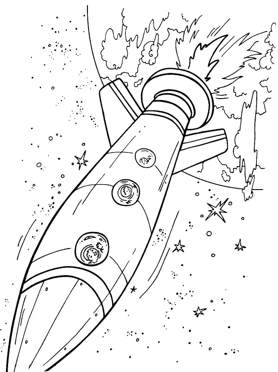 Preschool Rocket Ship Coloring Pages